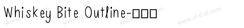 Whiskey Bite Outline字体转换